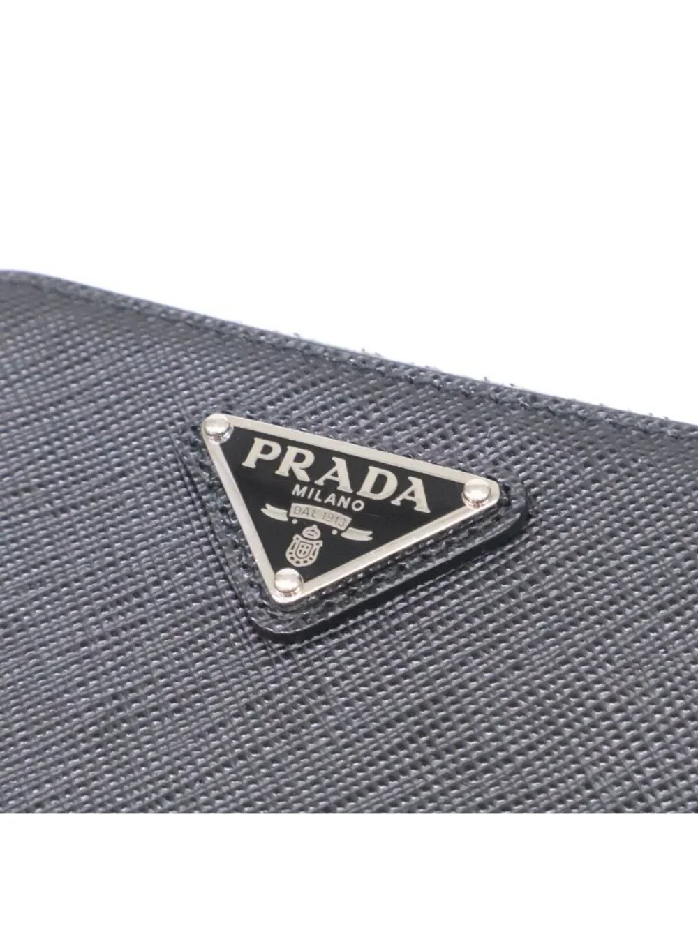 Prada 2 Triangle Coin Purse Black